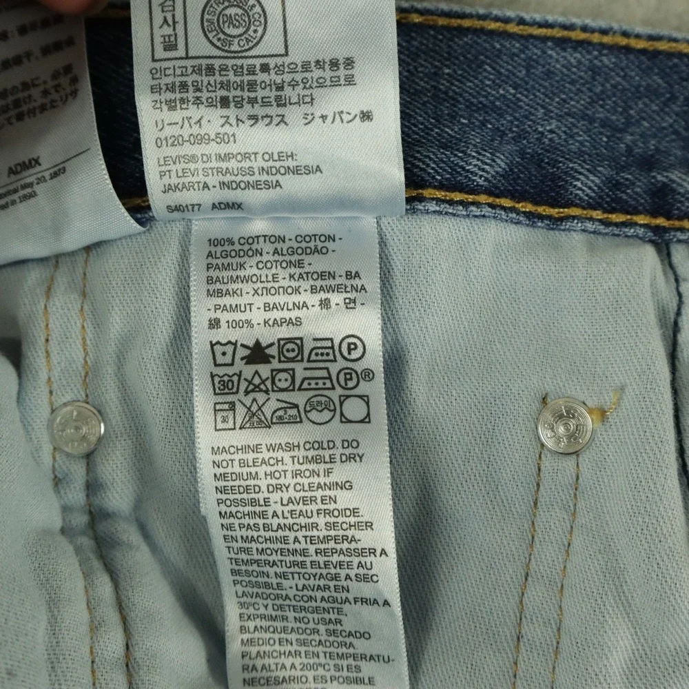 Levi's 550 Jeans Mens 50x29 Relaxed Fit 5-Pocket Cotton Denim‎ Blue